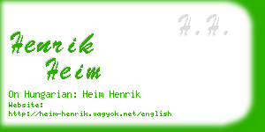 henrik heim business card